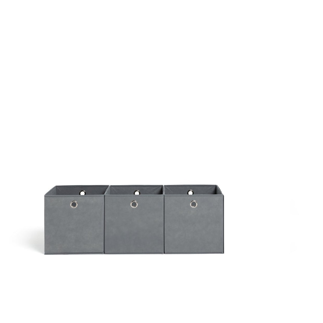 Habitat Set of 3 Squares Boxes - Grey