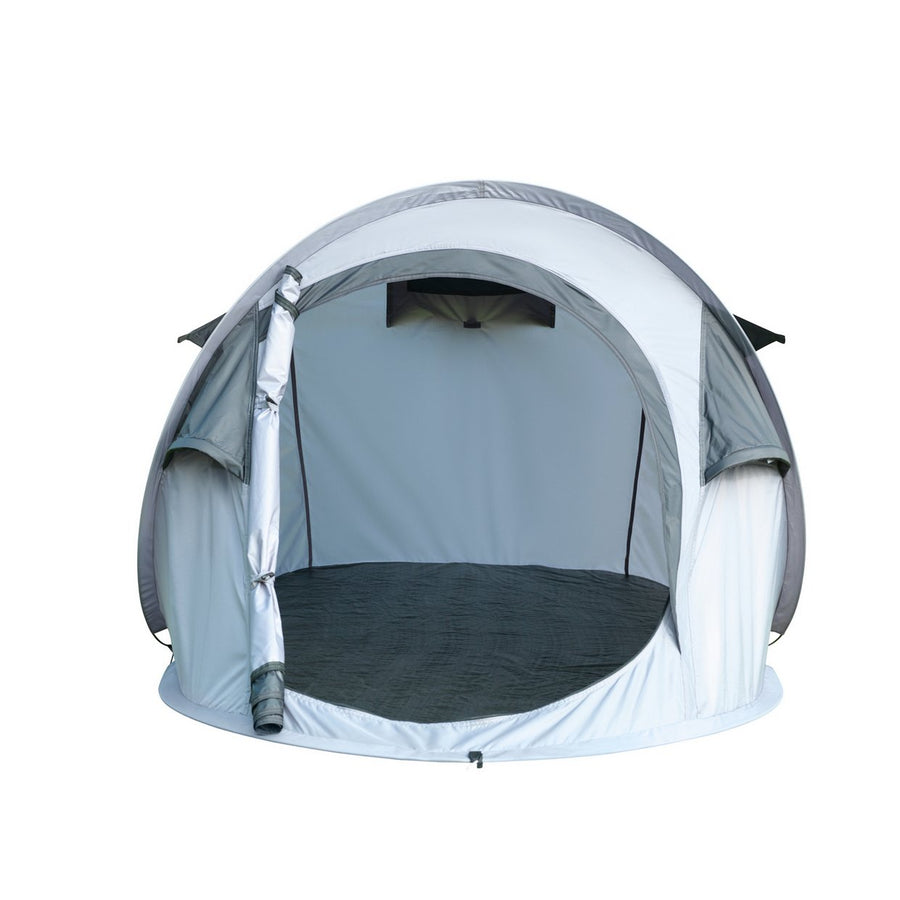 Pro Action 2 Man 1 Room Pop Up Camping Tent - Black & Grey