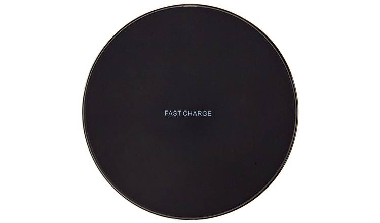10W Wireless Fast Charge Smart Phone iPhone Charger Pad USB Powered - Black