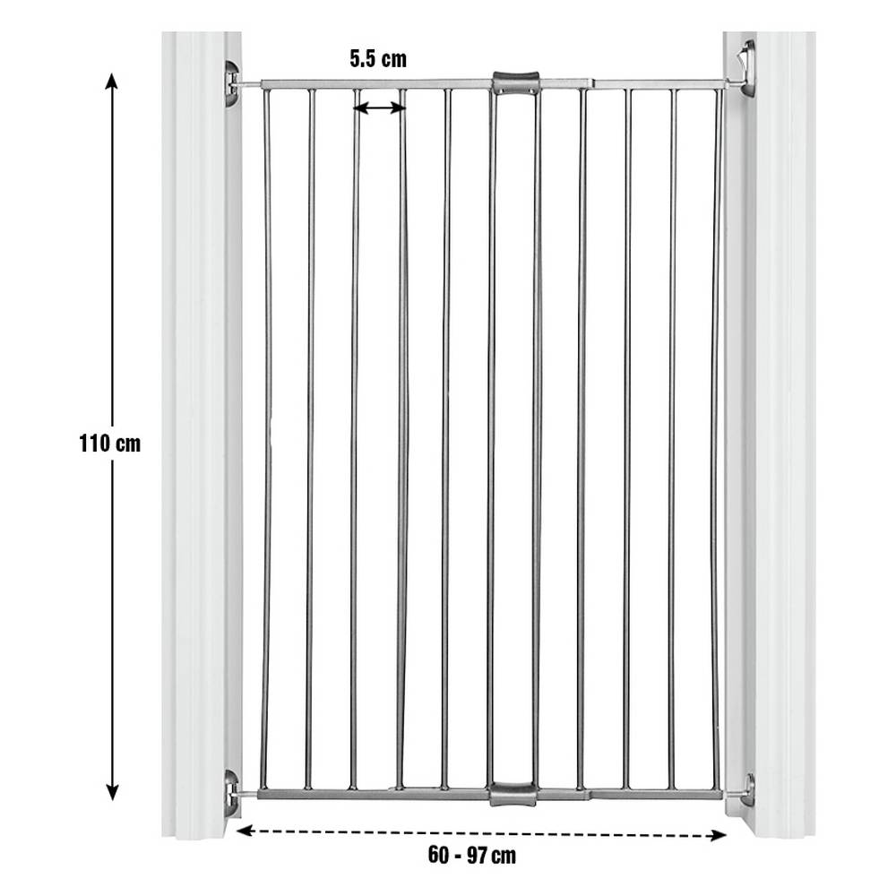 Home Extra Tall Extending Metal Pet Gate - Black