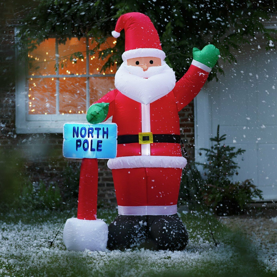 Home Inflatable Santa With Sign