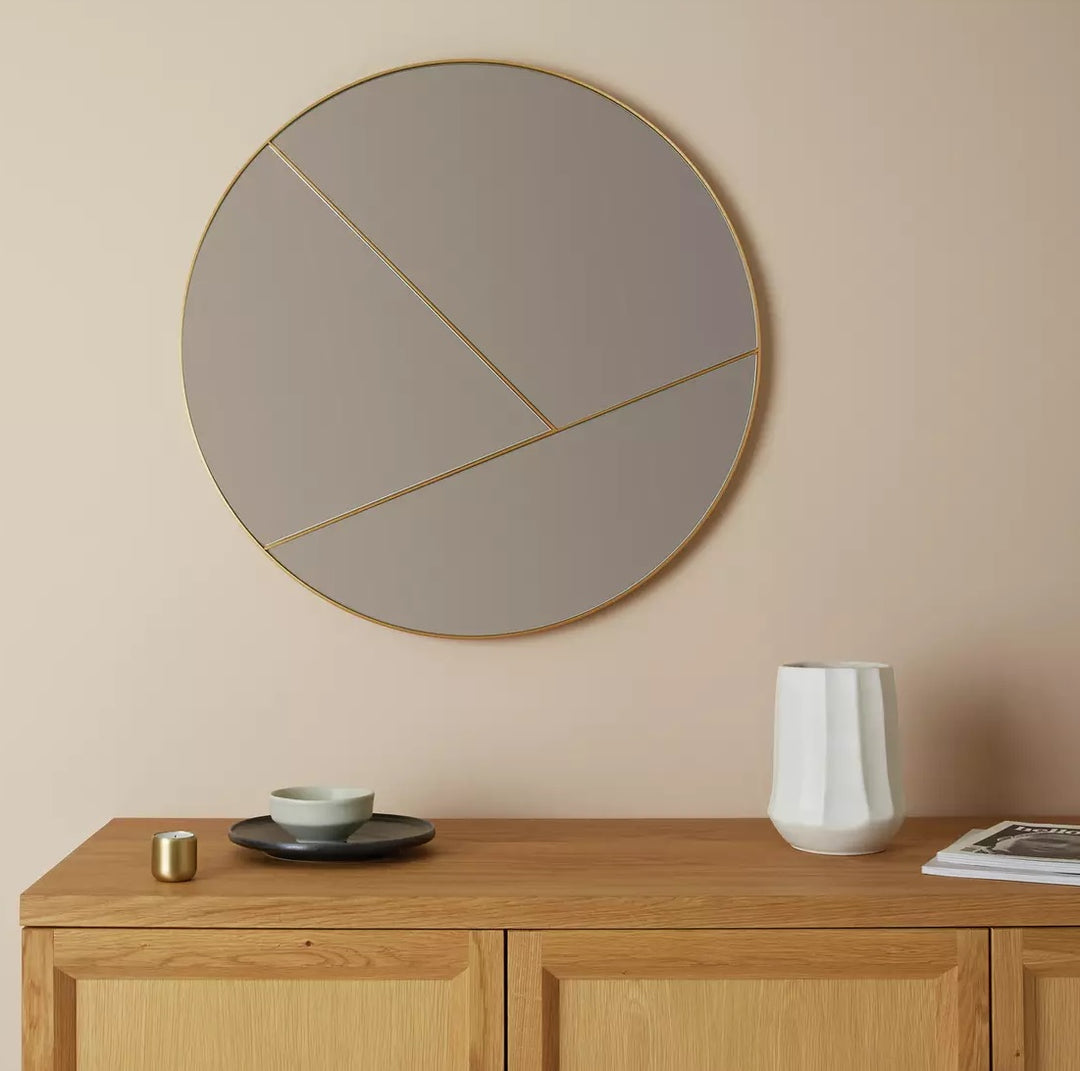 Habitat Kade Round Sectional Mirror - Gold