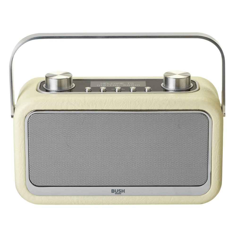 Bush Leather Look Bluetooth Retro DAB Radio - Cream