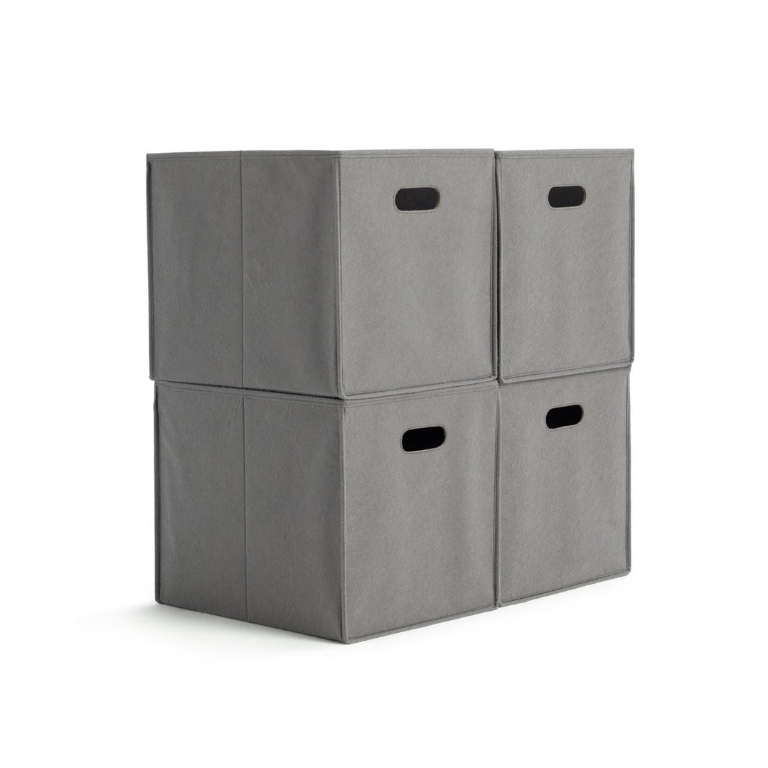 Habitat Set of 4 Felt Squares Plus Boxes - Grey